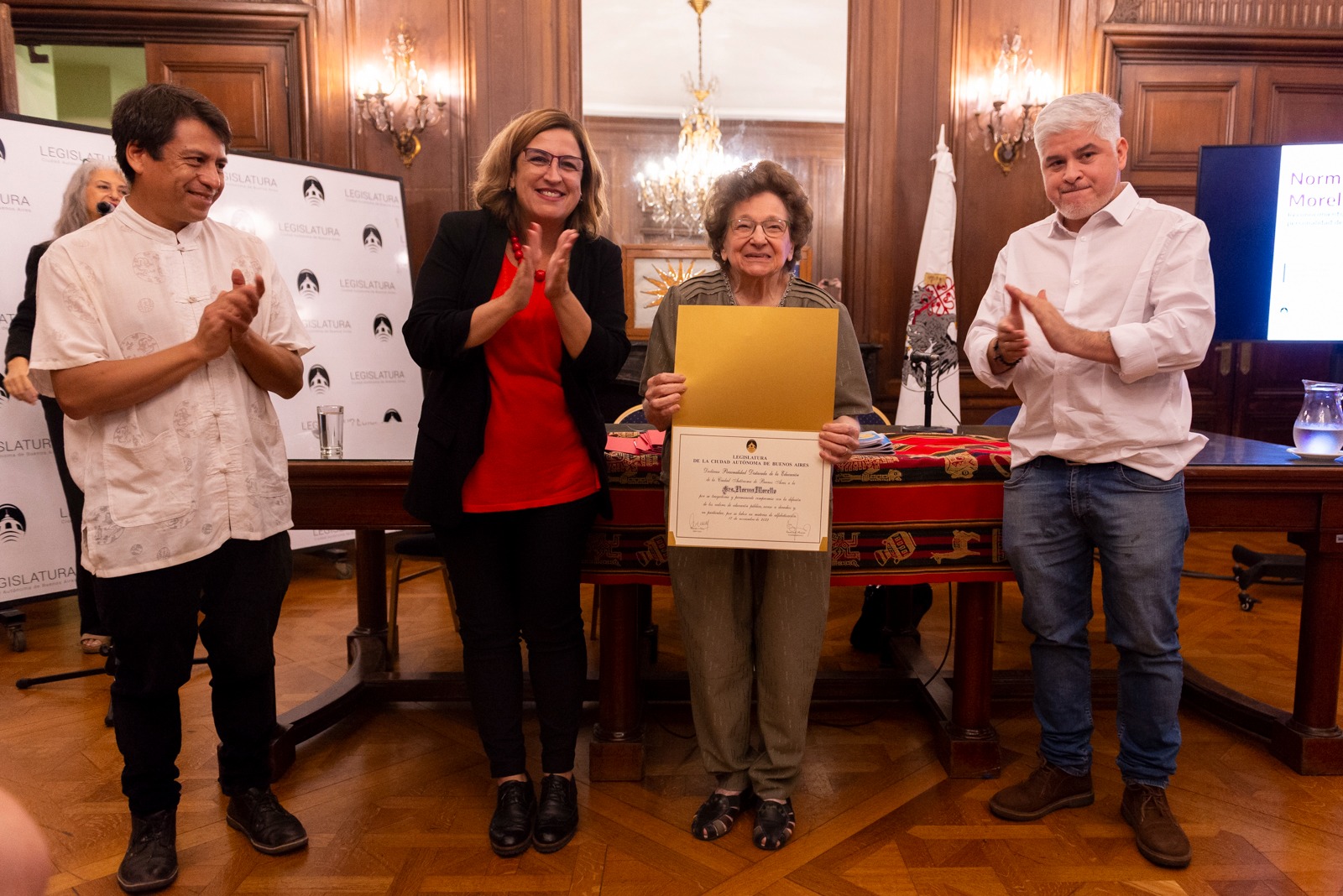 LA LEGISLATURA PORTEÑA DECLARÓ A NORMA MORELLO COMO PERSONALIDAD DESTACADA