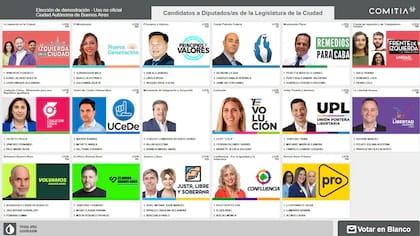 HABILITARON UN SIMULADOR DE LA PANTALLA QUE SE USARÁ EN LAS ELECCIONES DEL DOMINGO 18