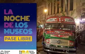 COLECTIVOS GRATIS DURANTE LA NOCHE DE LOS MUSEOS