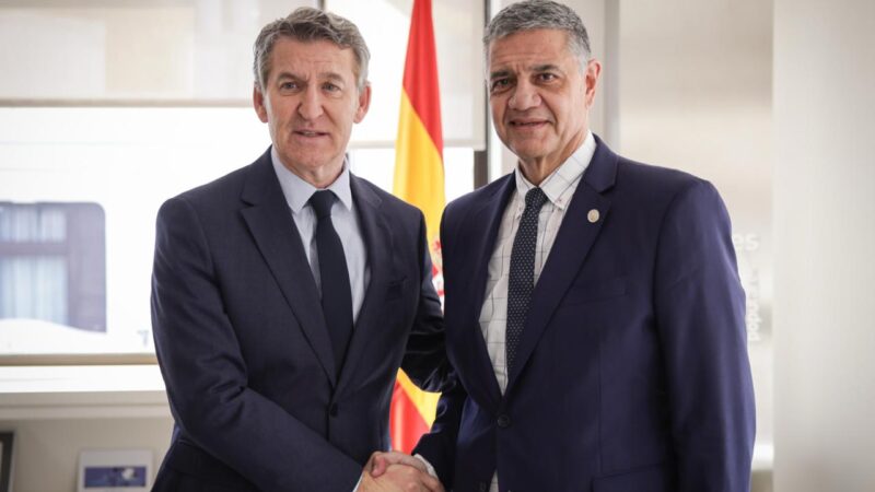 JORGE MACRI EN MADRID: SE REUNIÓ CON ALBERTO NÚÑEZ FEIJÓO Y AVANZÓ EN UNA AGENDA DE COOPERACIÓN INTERNACIONAL