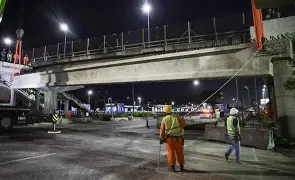 CONTINÚA LA OBRA EN EL PUENTE LABRUNA
