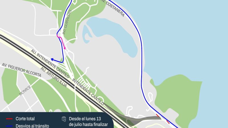 ANILLO LA PAMPA: DESDE HOY CIERRE TOTAL AL TRÁNSITO