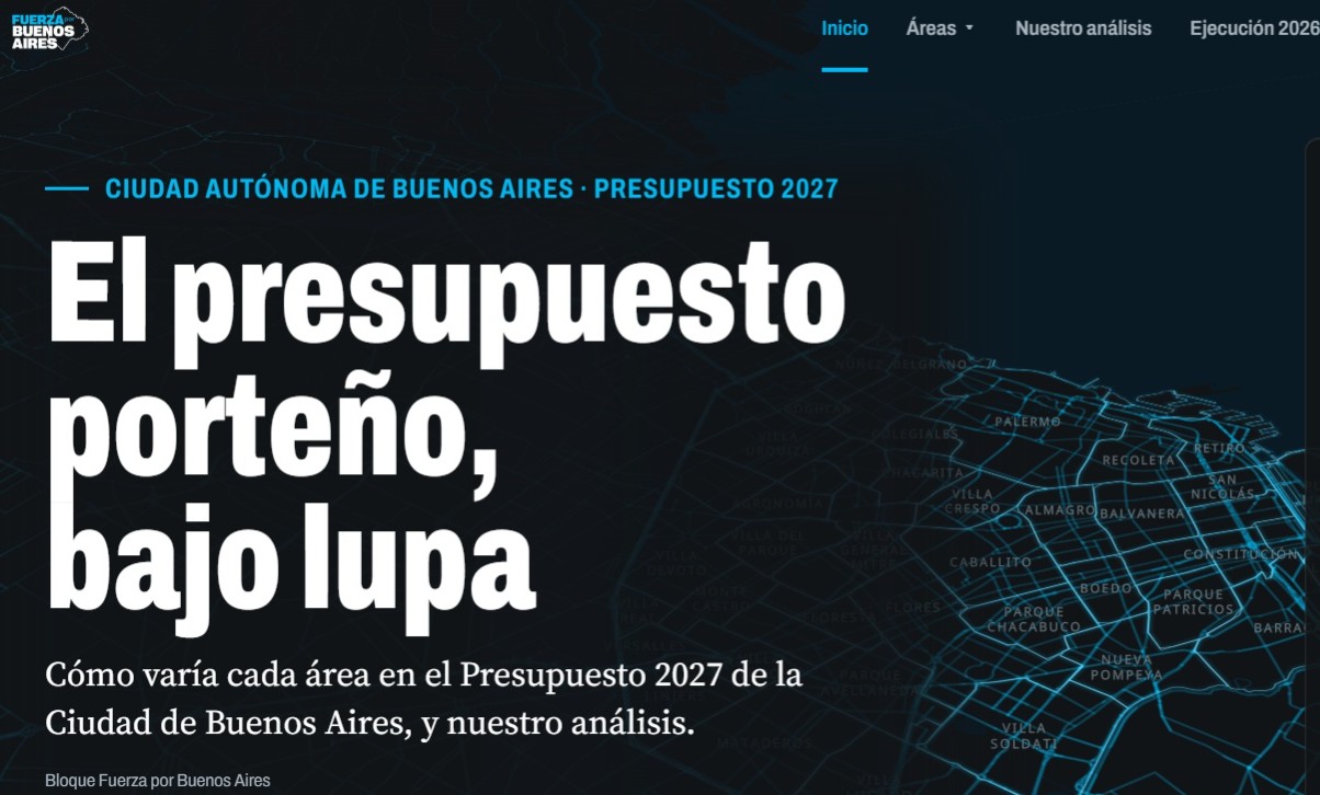 SE PODRÁ MONITOREAR EL PRESUPUESTO 2027 A TRAVÉS DE UN NUEVO PORTAL