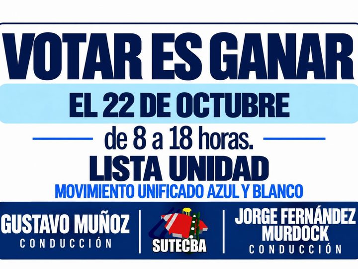 EL 22 DE OCTUBRE SUTECBA LEGISLATURA RENOVARÁ AUTORIDADES