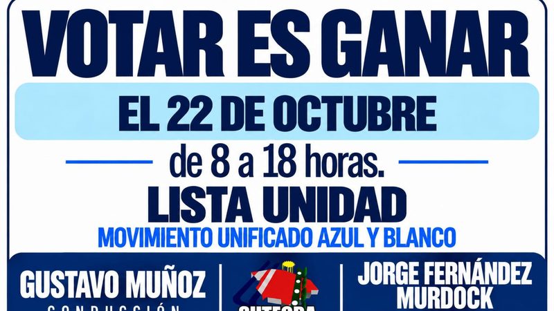 EL 22 DE OCTUBRE SUTECBA LEGISLATURA RENOVARÁ AUTORIDADES